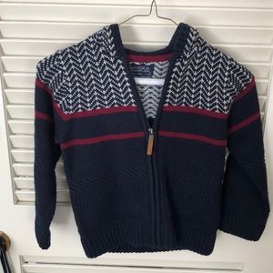 Boys mayoral zip hooded sweater